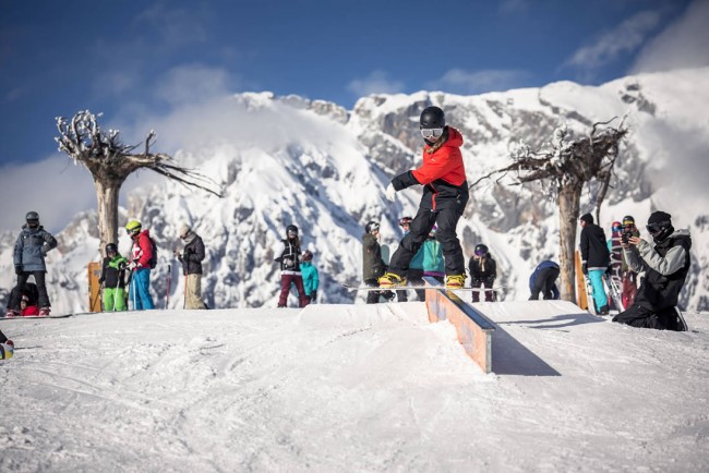 Kind auf einer Trail im Snowpark &copy; Hochk&ouml;nig Tourismus GmbH